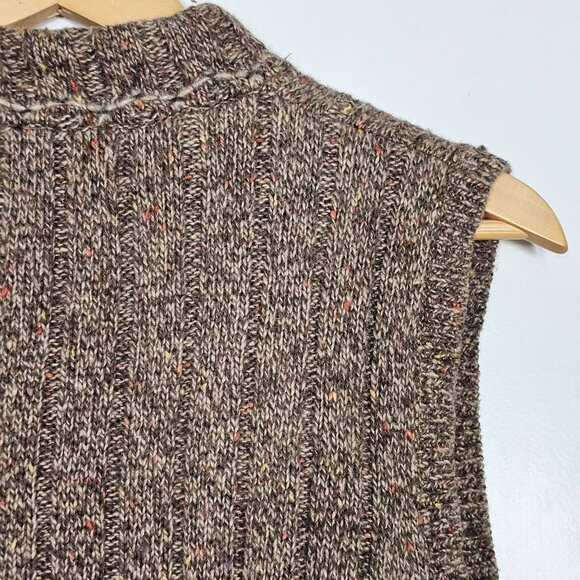 Woolrich Hickory Heather Vest Women's‎ M Brown Wool Blend Full Zip Ribbed - Picture 6 of 11